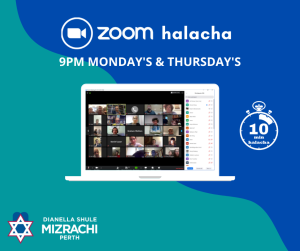 Zoom Halacha Series